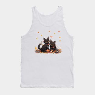 Adorable Black Cats Halloween Candy Tank Top